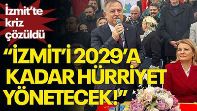 İzmit'te kriz çözüldü! İzmit’i 2029’a kadar Hürriyet yönetecek!
