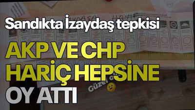 Sandıkta İzaydaş tepkisi AKP ve CHP hariç hepsine oy attı