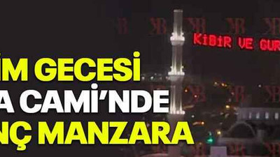 Seçim gecesi Paşa Cami’nde ilginç manzara