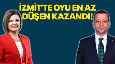 İzmit’te oyu en az düşen kazandı!