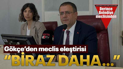 Gökçe’den meclis eleştirisi “Biraz daha…”