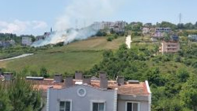İzmit’te ağaçlık alanda yangın!