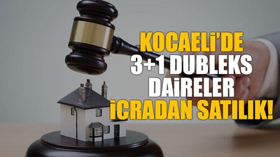 Kocaeli’de 3+1 dubleks daireler icradan satılık!