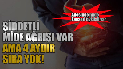 Ailesinde mide kanseri öyküsü var şiddetli mide ağrısı var ama 4 aydır sıra yok!