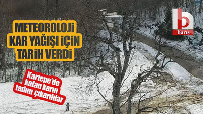 Çocuklar Kartepe’de kalan karın tadını çıkarıyor! Kartepe'de kar yağışı için tarih verildi
