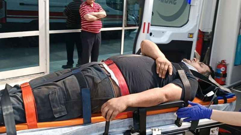 2.5 metre yükseklikten düşen işçi yaralandı