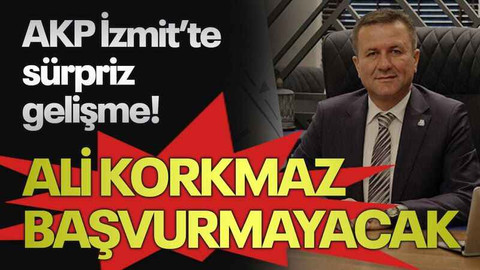 AKP İzmit’te sürpriz gelişme! Ali Korkmaz başvurmayacak