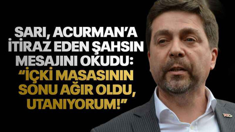 Bülent Sarı, Anıl Acurman’a itiraz eden şahsın mesajını okudu: “İçki masasının sonu ağır oldu, utanıyorum!”