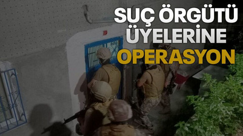 Suç örgütü üyelerine operasyon