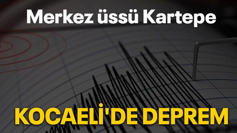 Merkez üssü Kartepe, Kocaeli'de deprem