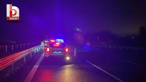 Kuzey Marmara'da araç bariyerlere girdi!