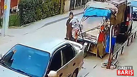 İzmit'te kucağında bebekle hırsızlık