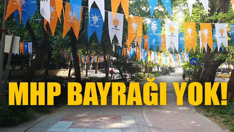 Bir tane MHP bayrağı yok!