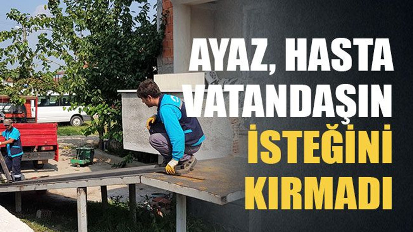 Hasta vatandaşın isteğini kırmadı
