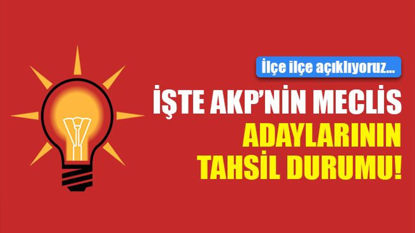 İşte AKP’nin Kocaeli'deki meclis listelerinin tahsil durumu!