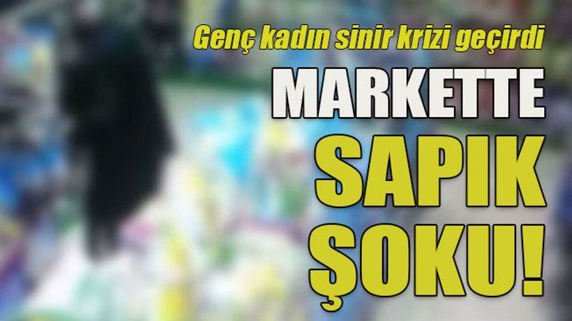 Genç kadın sinir krizi geçirdi Markette sapık şoku!