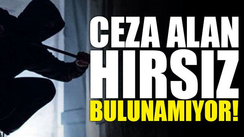 Ceza alan hırsız bulunamıyor!