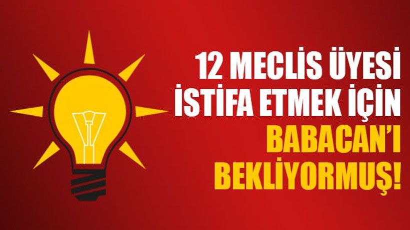 12 meclis üyesi, istifa etmek için Babacan’ı bekliyormuş!