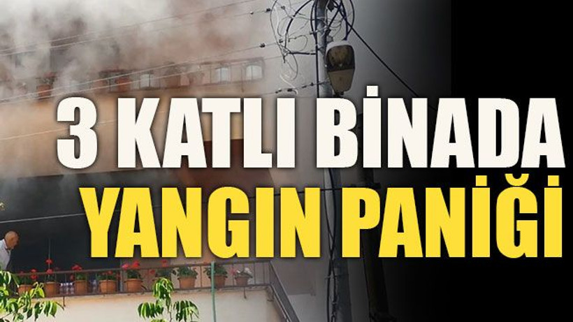 3 katlı binada yangın paniği