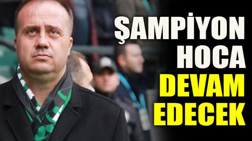 Şampiyon hoca devam edecek