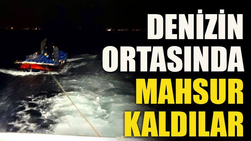 Denizin ortasında mahsur kaldılar