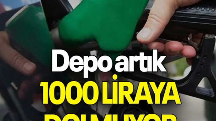Depo artık 1000 LİRAYA DOLMUYOR