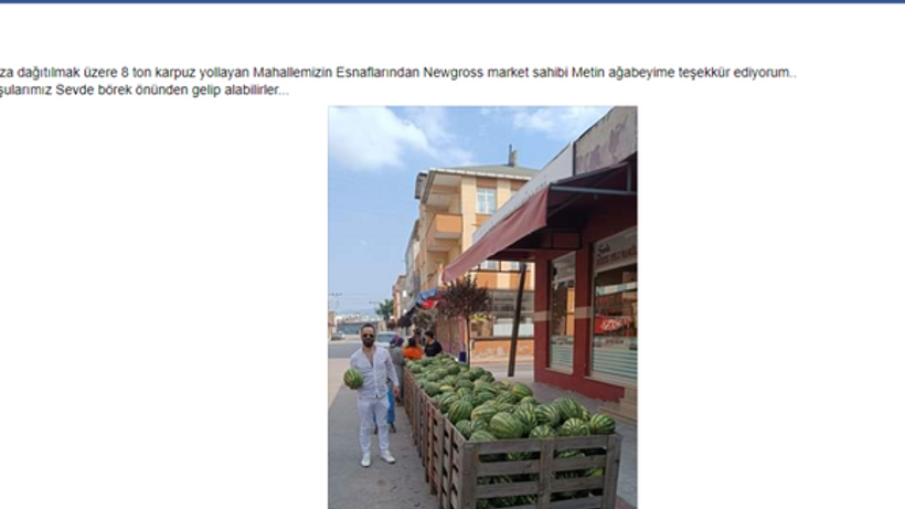 16 ton karpuz bağışlandı!