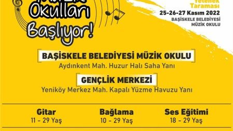 Müzik okulu için kayıtlar başlıyor!