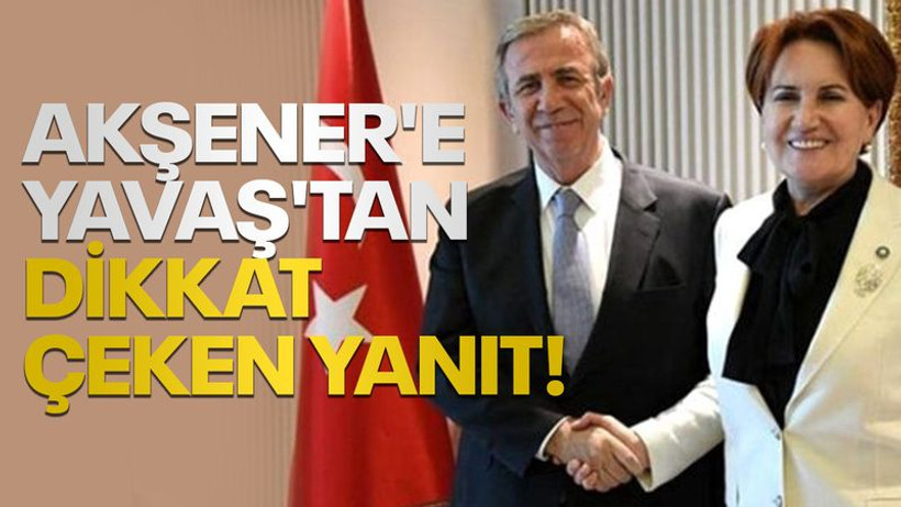 Akşener'in paylaşımına, Mansur Yavaş'tan dikkat çeken yanıt!