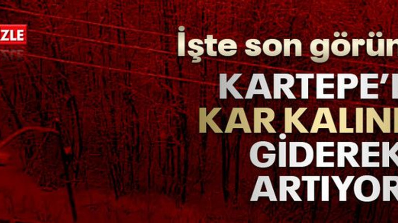 Kartepe’de kar kalınlığı giderek artıyor! İşte son görüntüler...