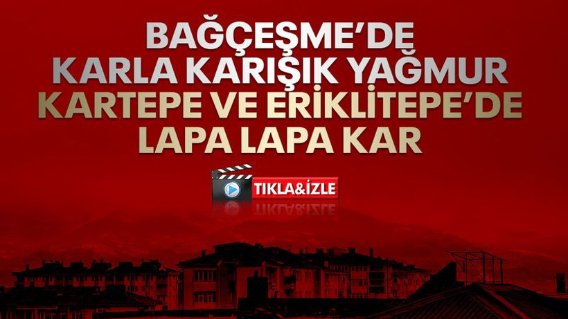 Bağçeşme’de karla karışık yağmur, Kartepe ve Eriklitepe'de lapa lapa kar