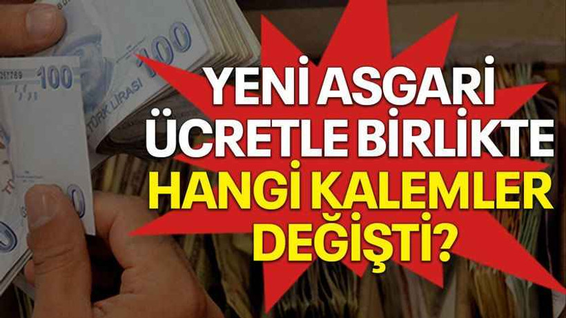 Yeni asgari ücretle birlikte hangi kalemler değişti?