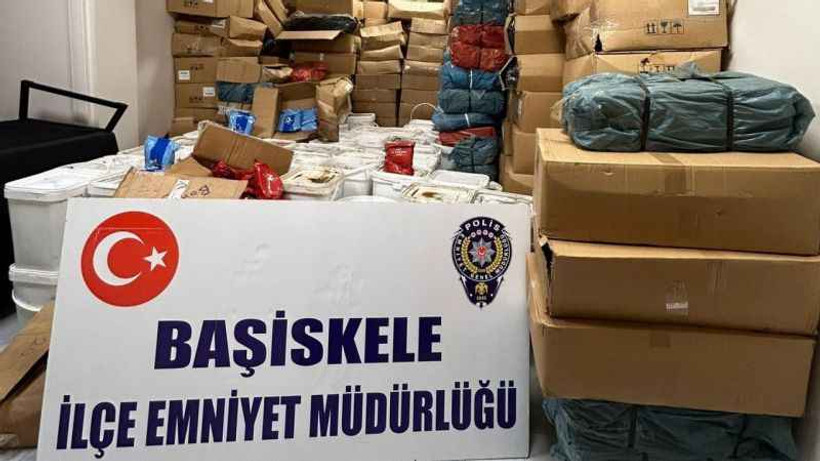 Depo baskınında 5 bin 709 kilo gümrük kaçağı nargile tütünü ele geçirildi