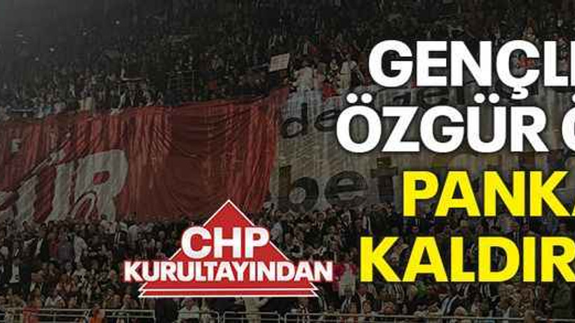 Gençlerin Özgür Özel pankartı kaldırıldı!