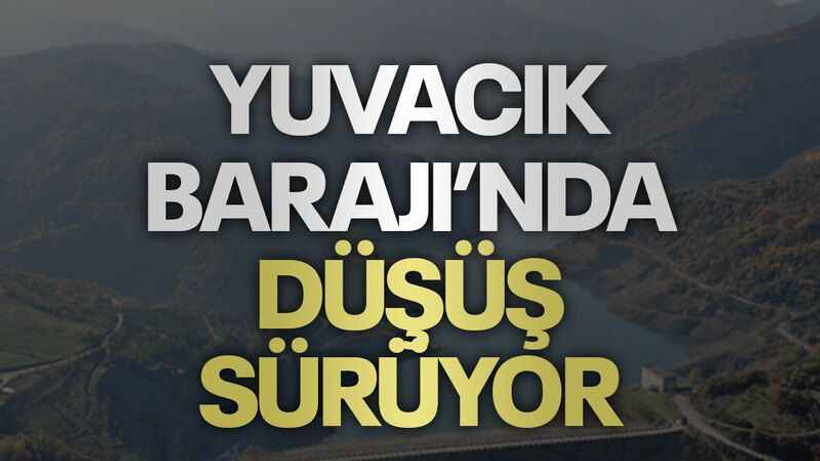 Yuvacık Barajı’nda düşüş sürüyor