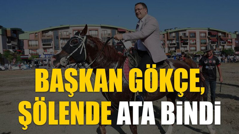 Başkan Gökçe, şölende ata bindi