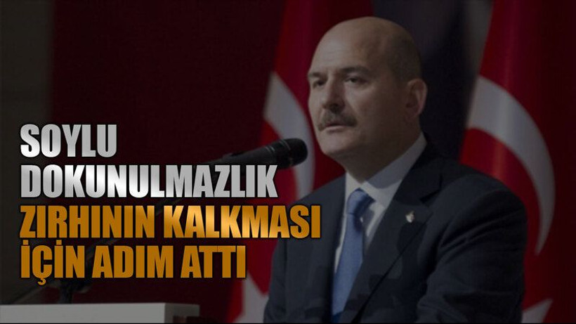 Soylu dokunulmazlık zırhının kalkması için adım attı
