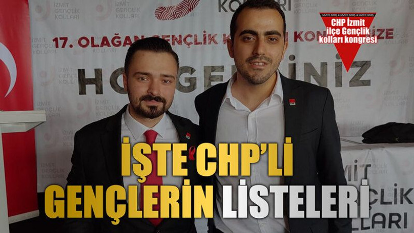 İşte CHP’li gençlerin listeleri