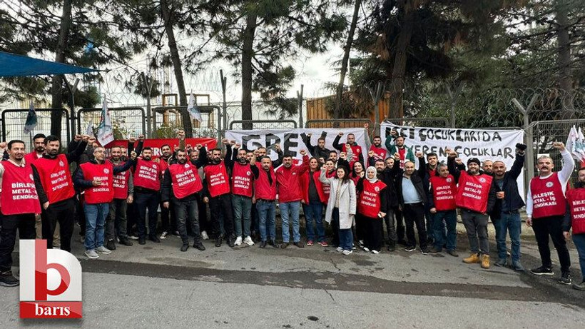 Metal işçisi kararlı: Kocaeli’de grevden renkli görüntüler