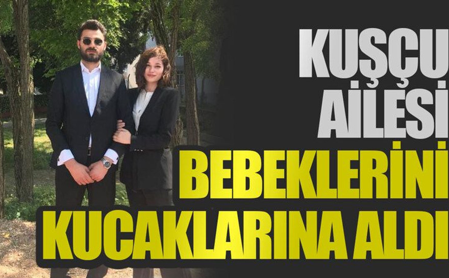 Kuşçu ailesi bebeklerini kucaklarına aldı