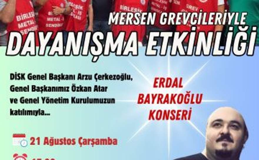 Grevdeki Mersen işçilerinden dayanışma etkinliği