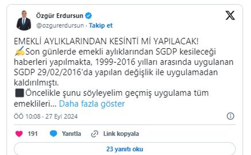 Emekli aylıklarında kesinti yapılacak mı?