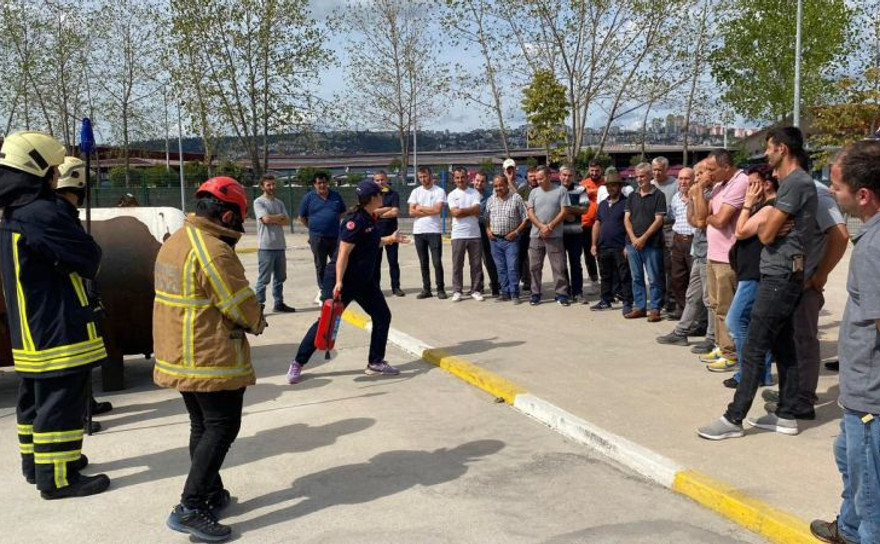 Yahya Kaptan'da yangın güvenliği eğitimi
