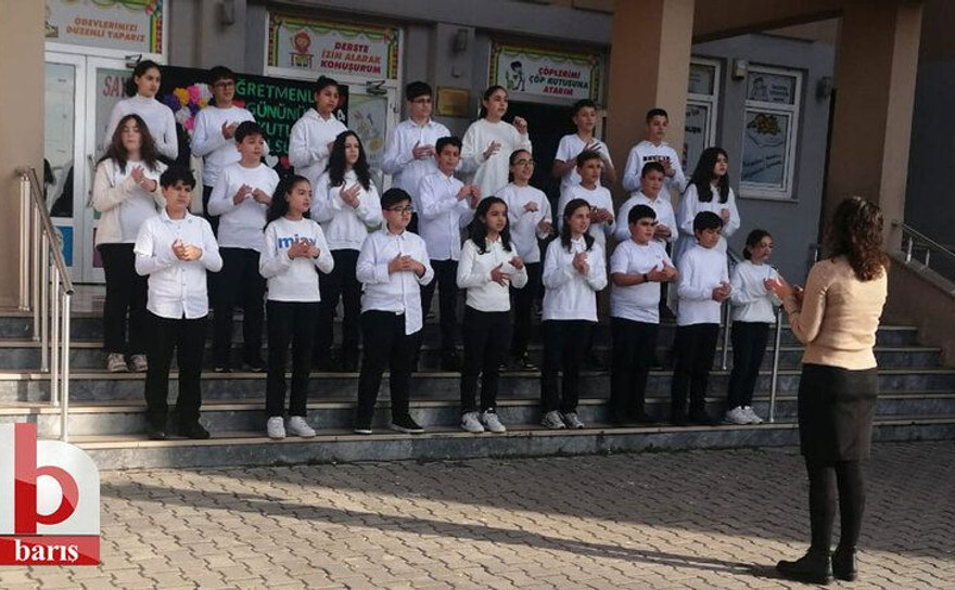 Körfezkent emlak konut ortaokulunda öğretmenler gününde unutulmaz etkinlik