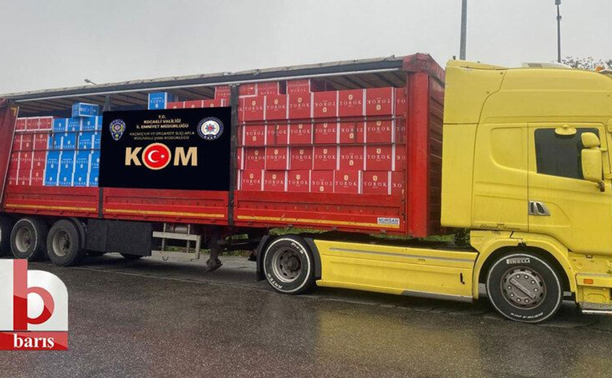 Kocaeli’de 9 buçuk milyon dal makaron ele geçirildi