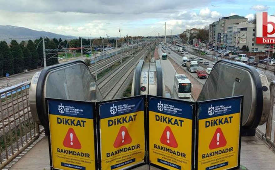 İzmitlilerin dikkatine sık kullanılan yürüyen merdiven birkaç gün kapalı!