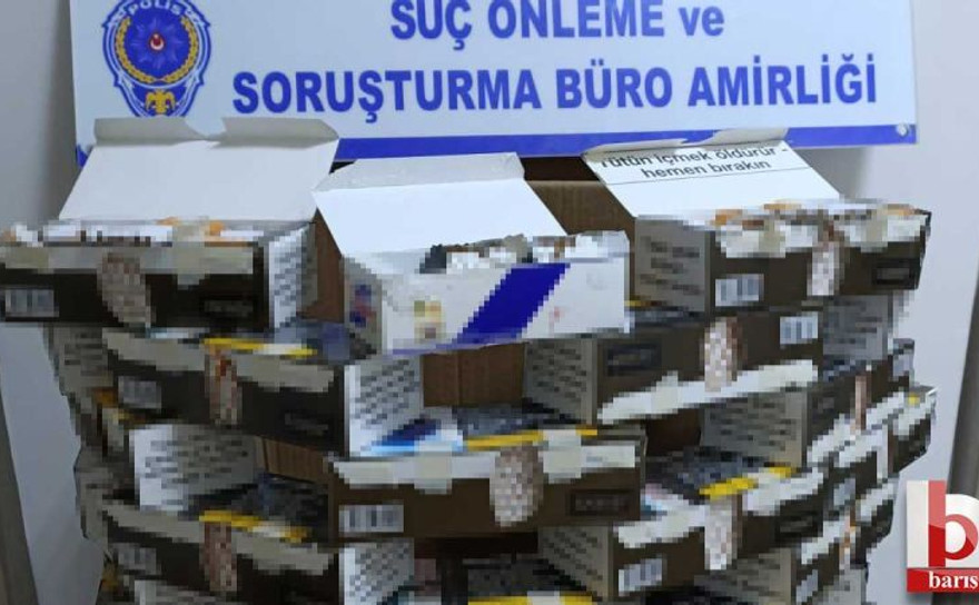 Kocaeli'de 5 bin 40 adet doldurulmuş makaron ele geçirildi