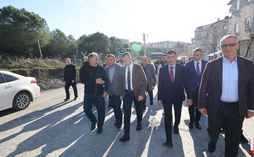 Başkan Büyükakın, yol çalışmalarını inceledi