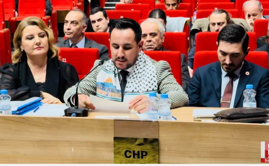 CHP’li Baran Aydın, “Nehirden Denize Özgür Filistin’e”