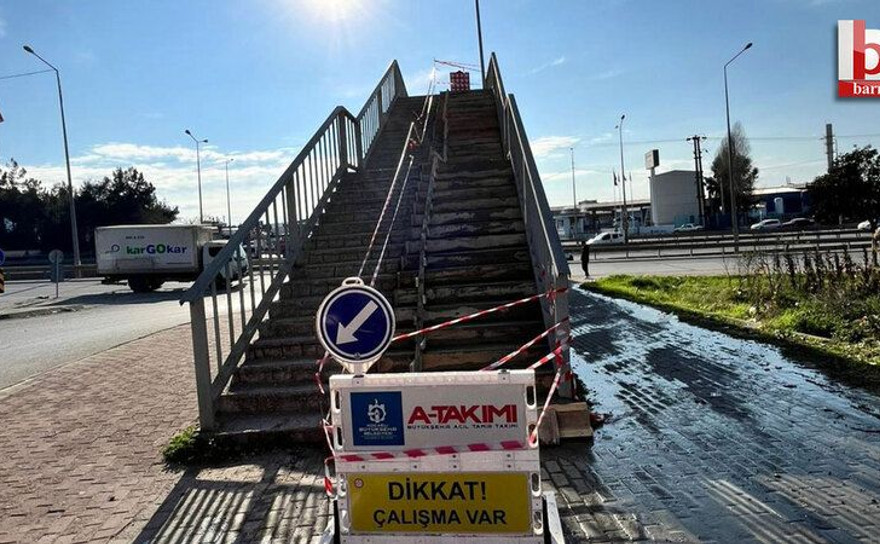 Gebze’deki üst geçit yenilendi